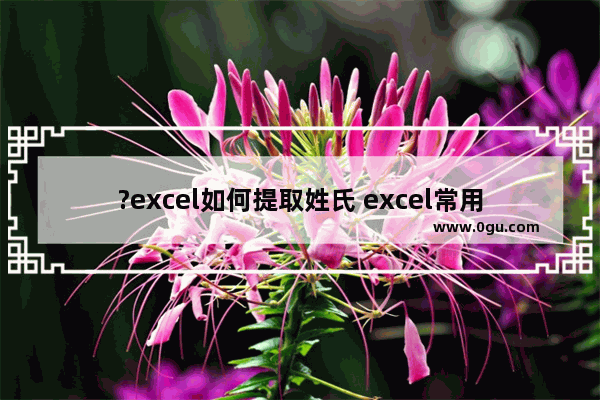 ?excel如何提取姓氏 excel常用函数提取姓氏的方法