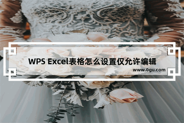 WPS Excel表格怎么设置仅允许编辑指定的单元格 WPS Excel设置仅允许编辑指定的单元格的方法