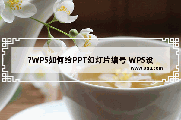 ?WPS如何给PPT幻灯片编号 WPS设置幻灯片编号的方法教程