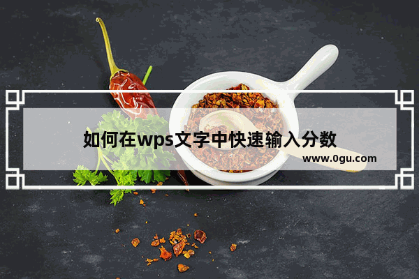 如何在wps文字中快速输入分数