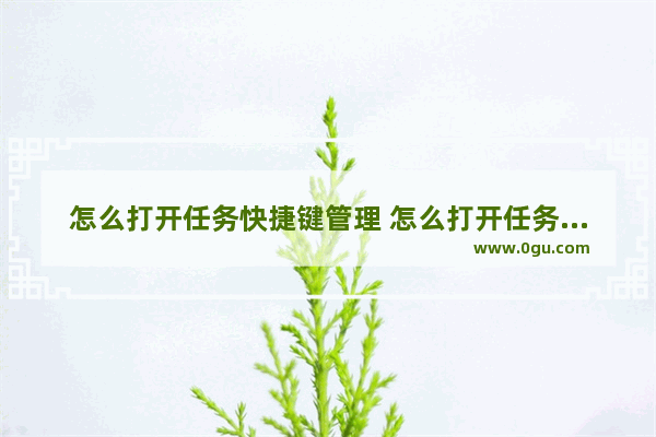 怎么打开任务快捷键管理 怎么打开任务管理器快捷