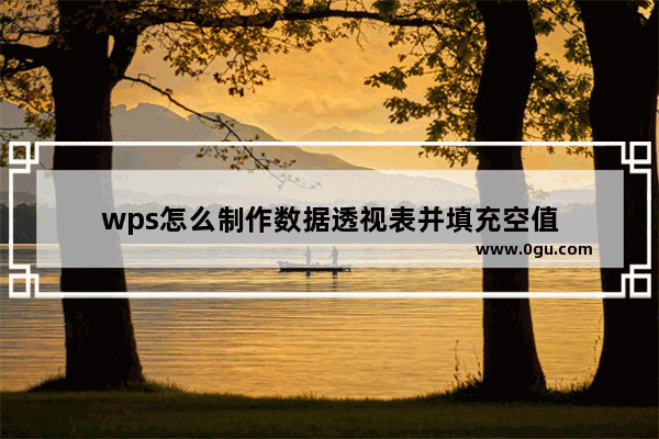 wps怎么制作数据透视表并填充空值