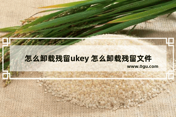 怎么卸载残留ukey 怎么卸载残留文件