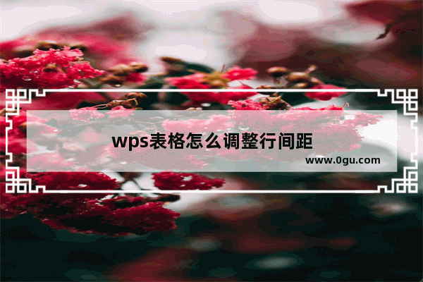 wps表格怎么调整行间距