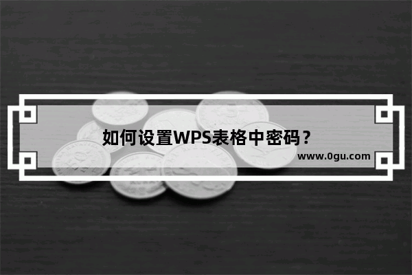 如何设置WPS表格中密码？