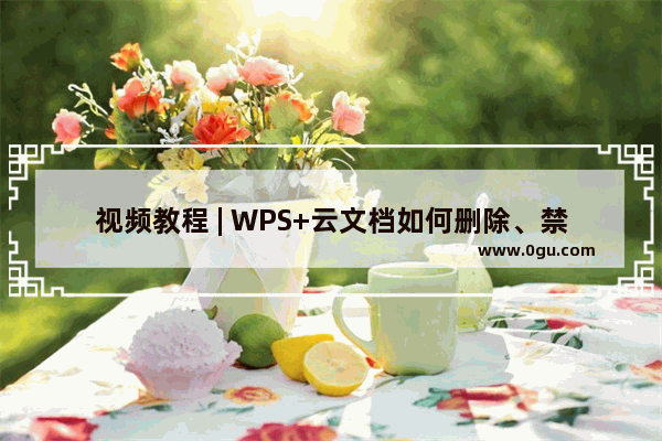 视频教程 | WPS+云文档如何删除、禁用账号