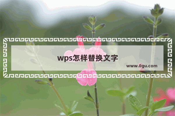 wps怎样替换文字