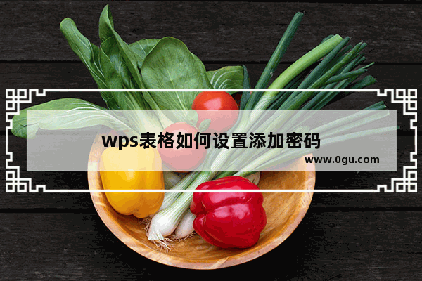 wps表格如何设置添加密码