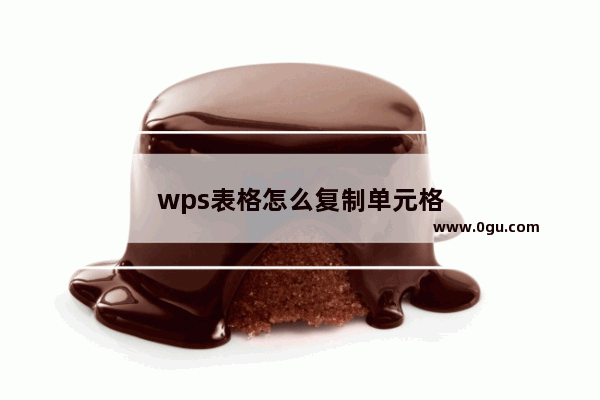 wps表格怎么复制单元格