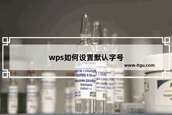 wps如何设置默认字号