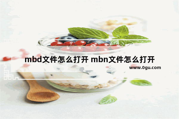 mbd文件怎么打开 mbn文件怎么打开