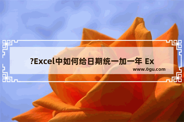 ?Excel中如何给日期统一加一年 Excel日期增加一年的方法教程