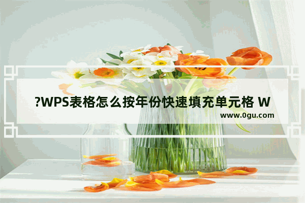 ?WPS表格怎么按年份快速填充单元格 WPS Excel以年份填充的方法教程