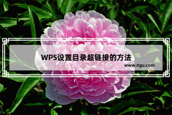 WPS设置目录超链接的方法