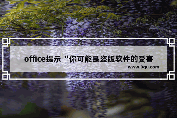 office提示“你可能是盗版软件的受害者”怎么解决？