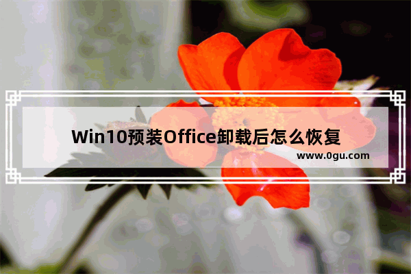 Win10预装Office卸载后怎么恢复？预装Office卸载了的找回方法