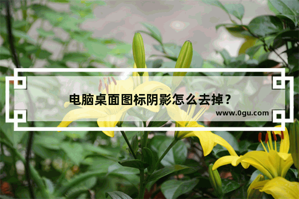 电脑桌面图标阴影怎么去掉？