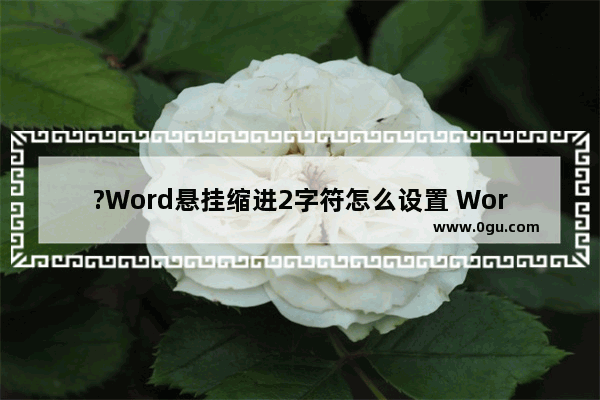 ?Word悬挂缩进2字符怎么设置 Word文档设悬挂缩进2字符的方法教程