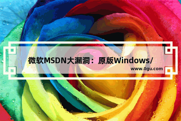 微软MSDN大漏洞：原版Windows/Office随便下！