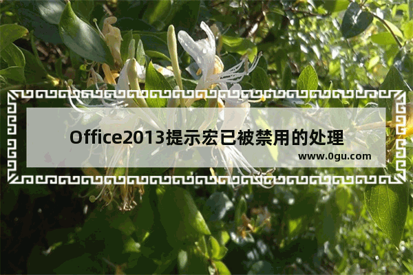 Office2013提示宏已被禁用的处理方法步骤