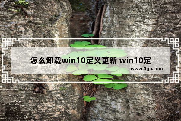 怎么卸载win10定义更新 win10定义更新如何卸载