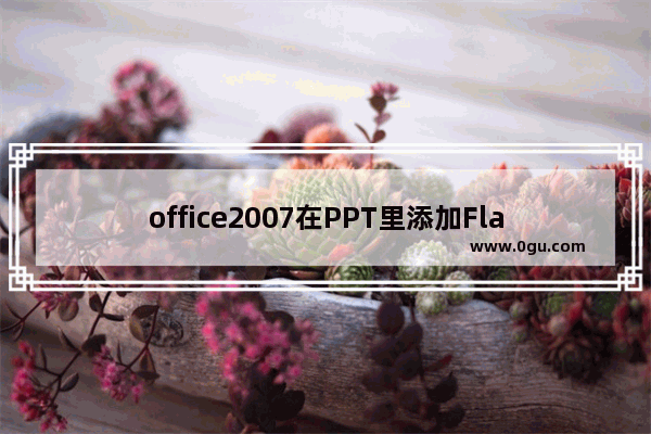 office2007在PPT里添加Flash文件的操作步骤