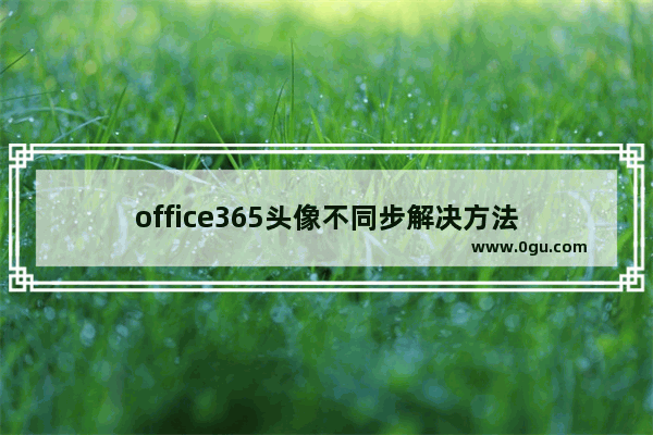 office365头像不同步解决方法