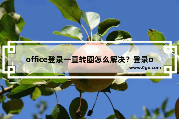 office登录一直转圈怎么解决？登录office账号一直转圈请稍等解决方法