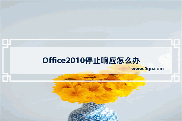 Office2010停止响应怎么办