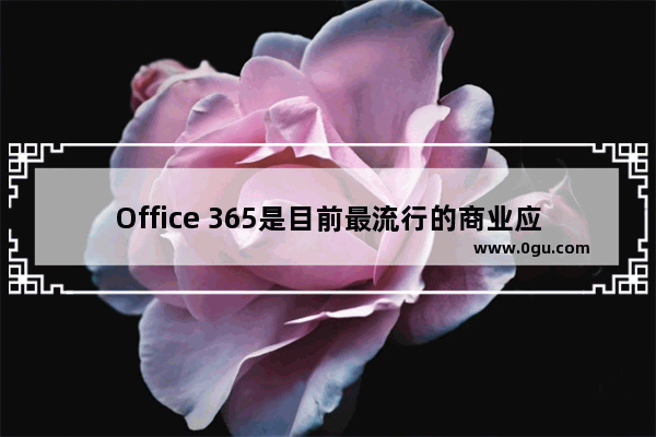 Office 365是目前最流行的商业应用