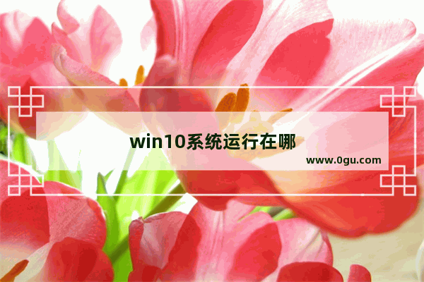 win10系统运行在哪