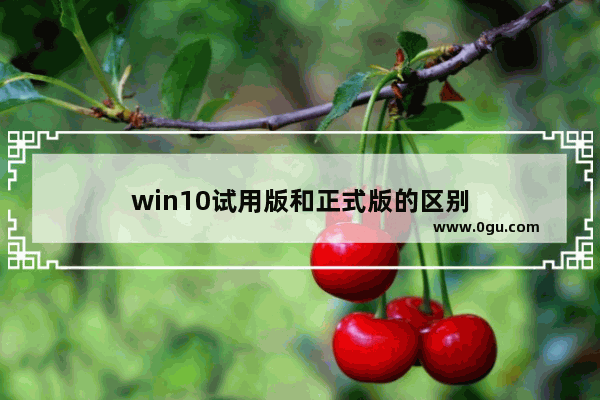 win10试用版和正式版的区别