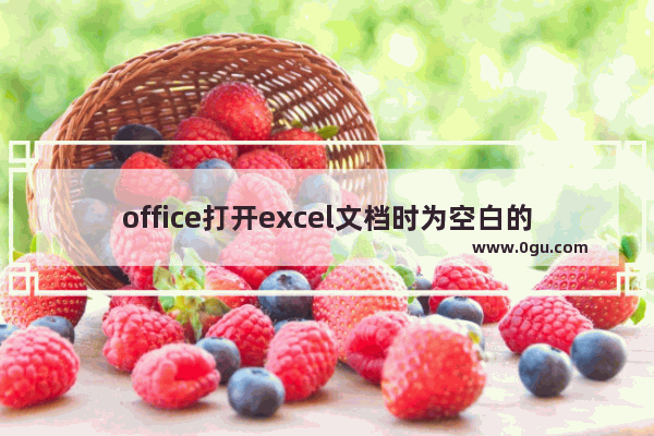 office打开excel文档时为空白的解决方法