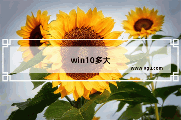 win10多大