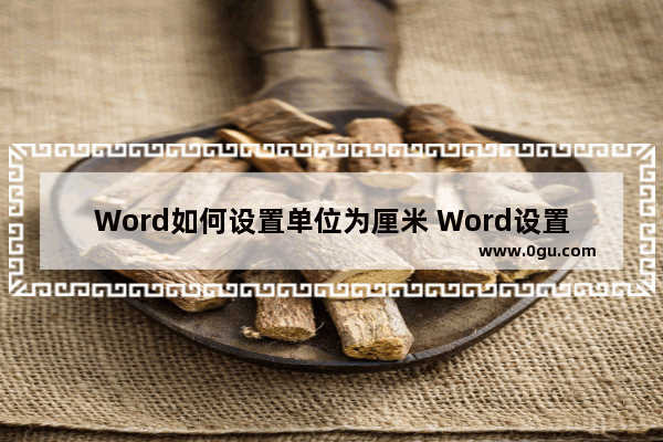 Word如何设置单位为厘米 Word设置单位为厘米的方法