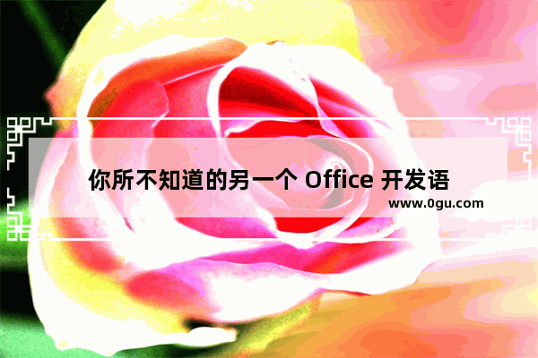 你所不知道的另一个 Office 开发语言VSTO介绍