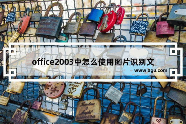 office2003中怎么使用图片识别文字功能？