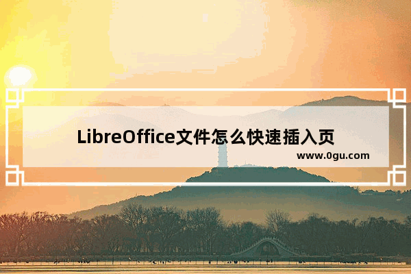 LibreOffice文件怎么快速插入页码?