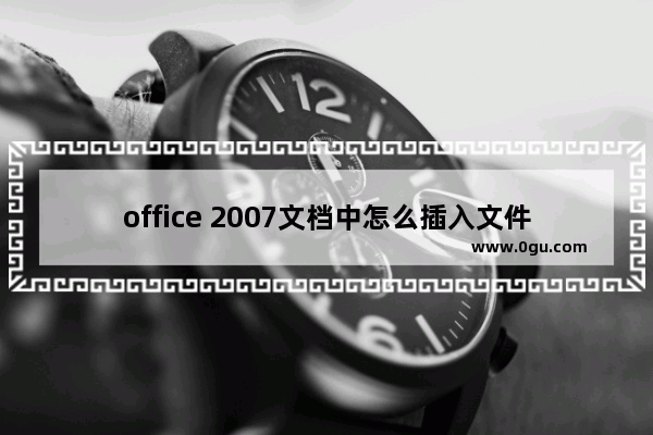 office 2007文档中怎么插入文件？