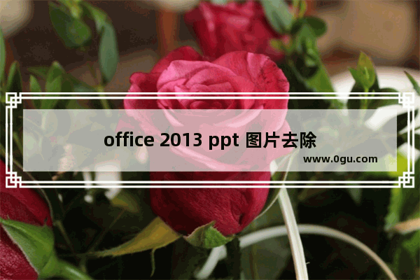 office 2013 ppt 图片去除背景方法图解