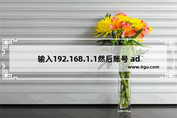 输入192.168.1.1然后账号 admin手机登录账号