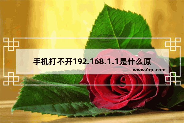 手机打不开192.168.1.1是什么原因