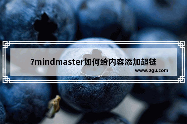 ?mindmaster如何给内容添加超链接 亿图脑图mindmaster插入超链接的方法教程