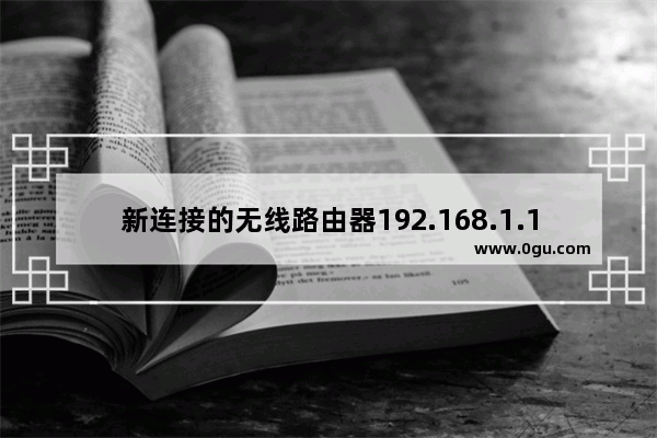 新连接的无线路由器192.168.1.1打不开