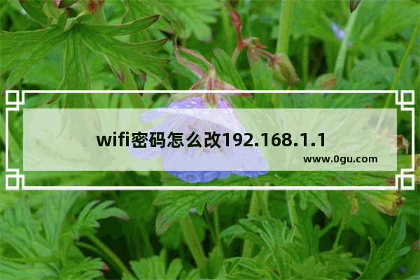 wifi密码怎么改192.168.1.1