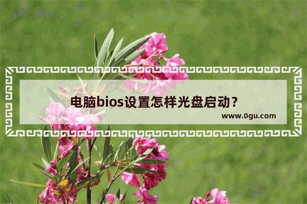 电脑bios设置怎样光盘启动？