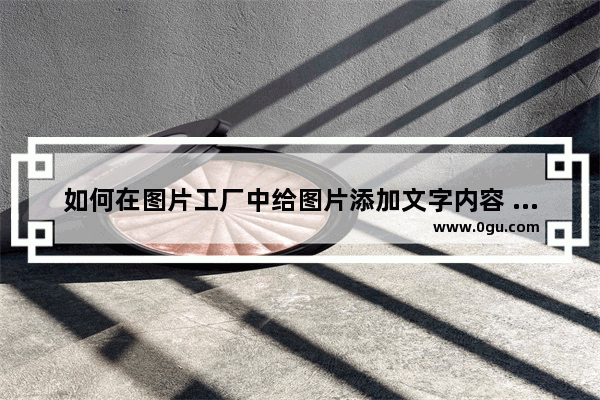 如何在图片工厂中给图片添加文字内容 图片工厂中在图片上添加文字内容的方法