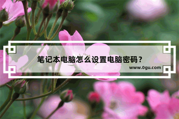 笔记本电脑怎么设置电脑密码？