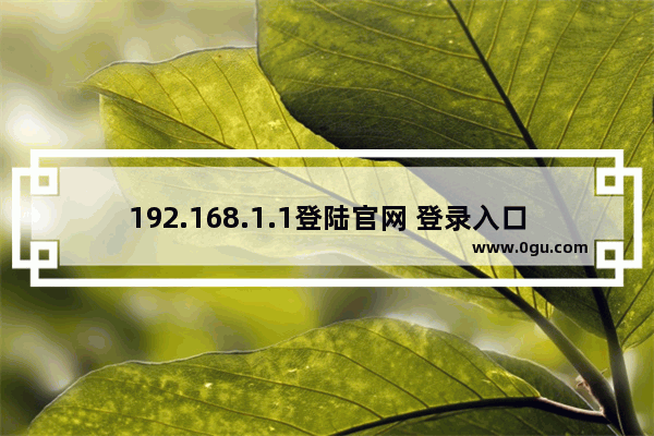 192.168.1.1登陆官网 登录入口