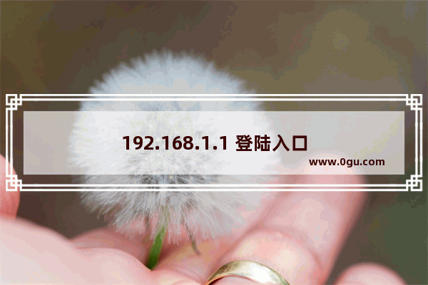 192.168.1.1 登陆入口